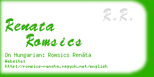 renata romsics business card